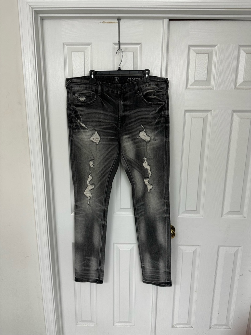 PRPS Men's Black Distressed Skinny Jeans